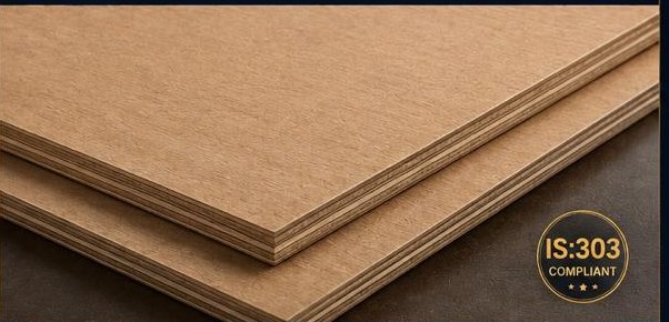 Stacked IS 303 commercial plywood panels